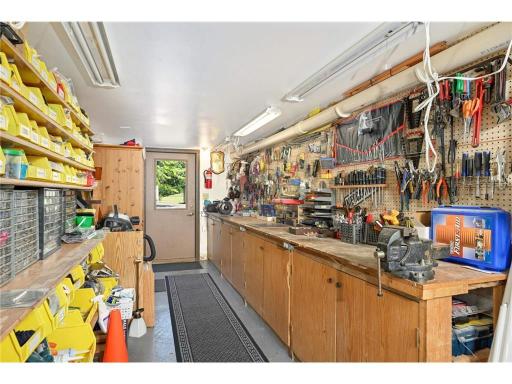 Lower level A workshop that any handyman would appreciate.