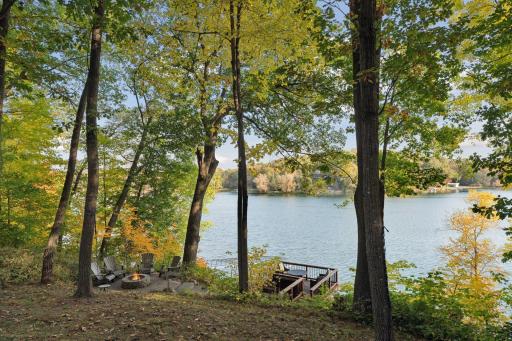 The firepit is the perfect spot for cozy gatherings year-round.