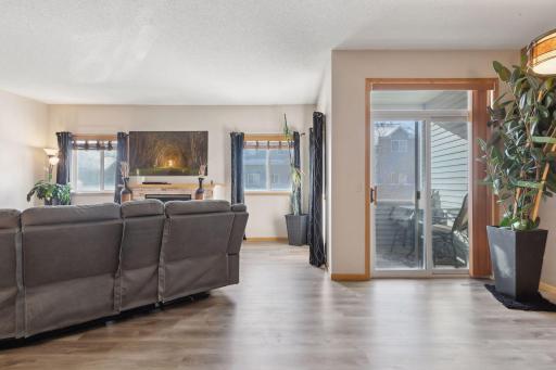 wide open living room for extra seating