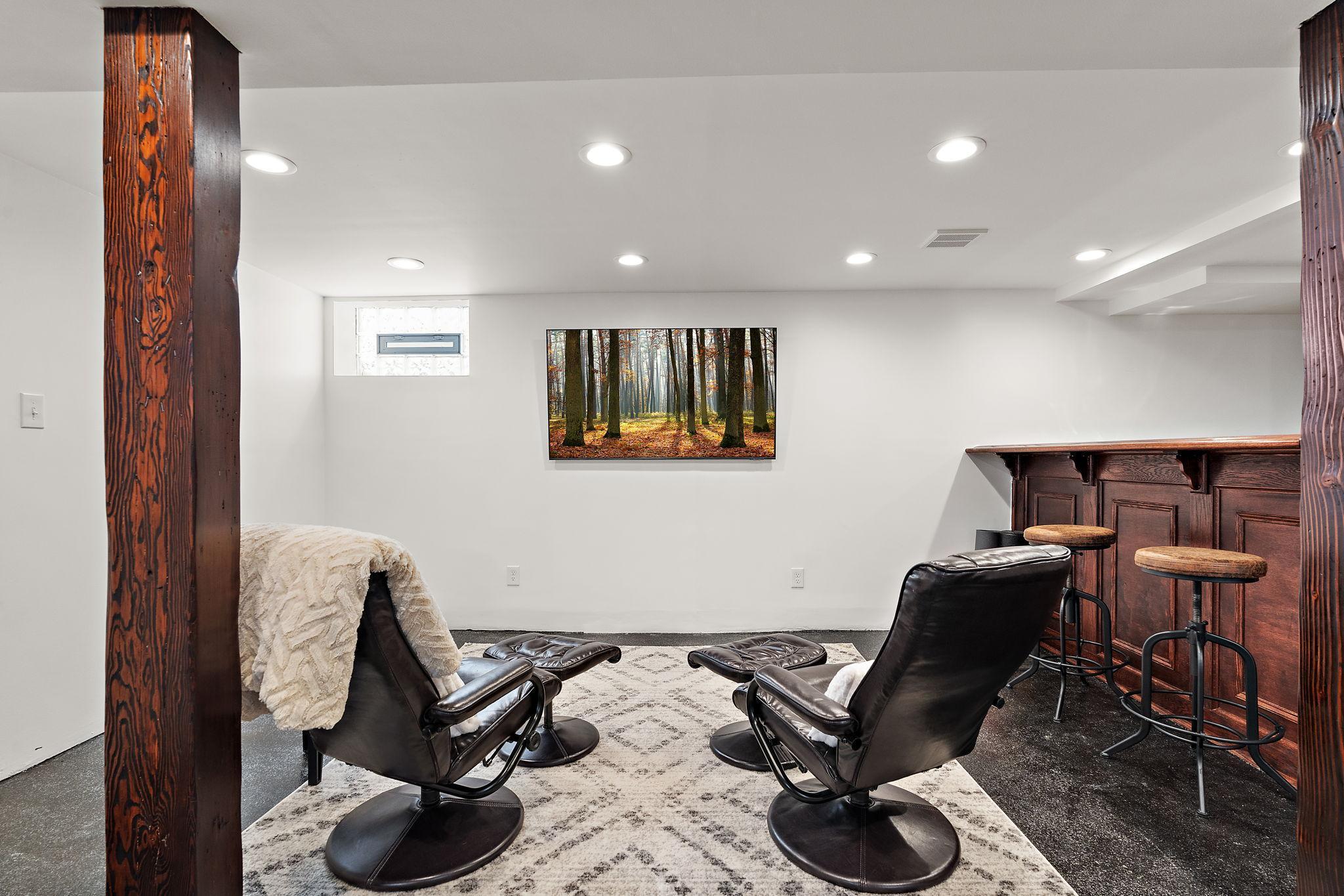 Lower level family room.