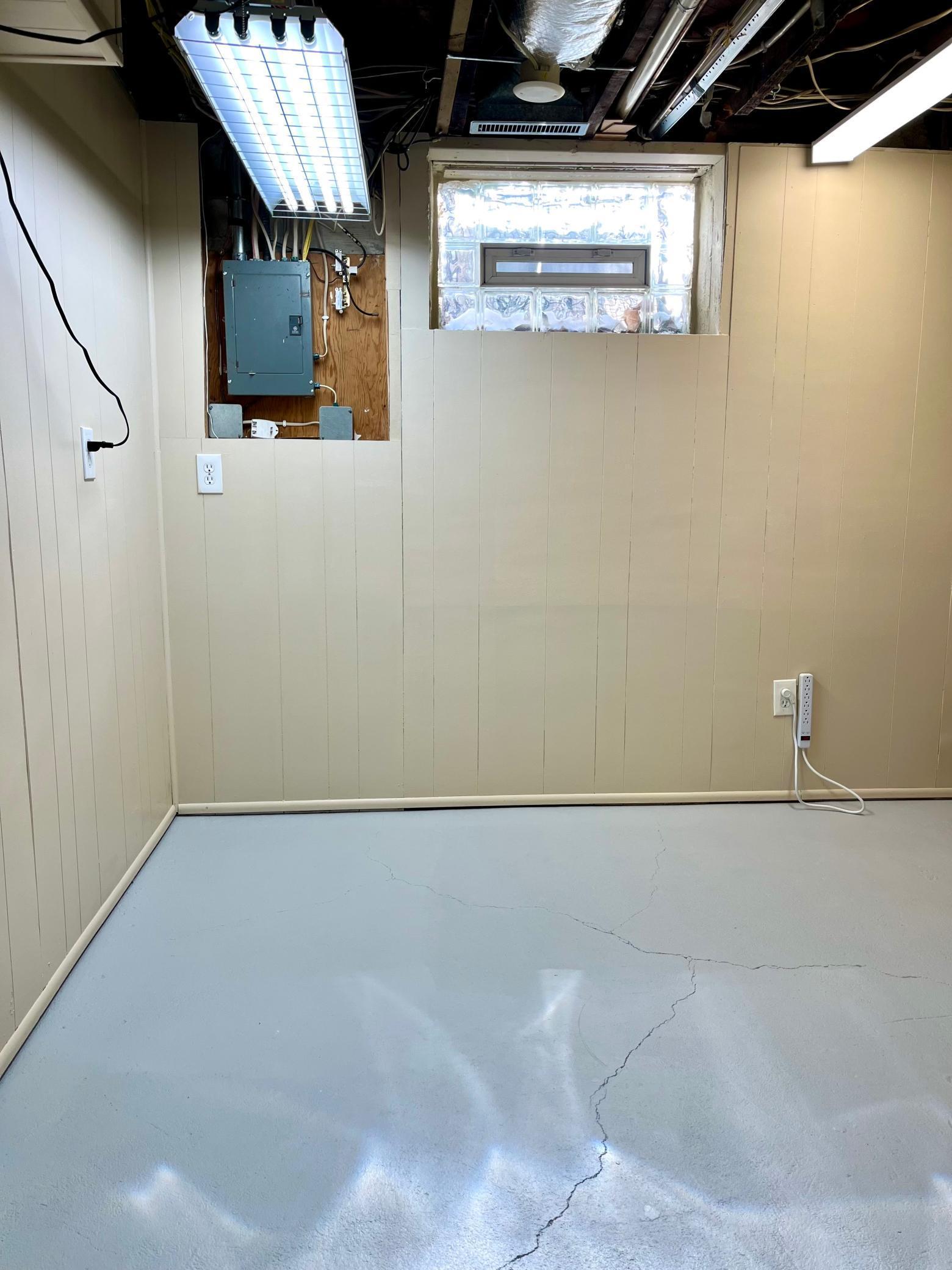 A lower level bonus room that could be used in so many ways. Storage? Workshop? Art space?