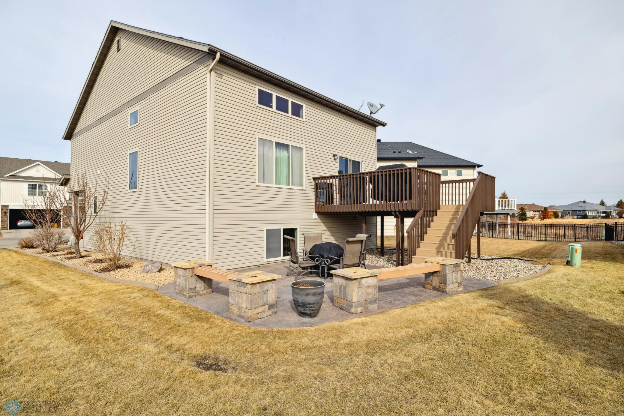 Stamped concrete patio