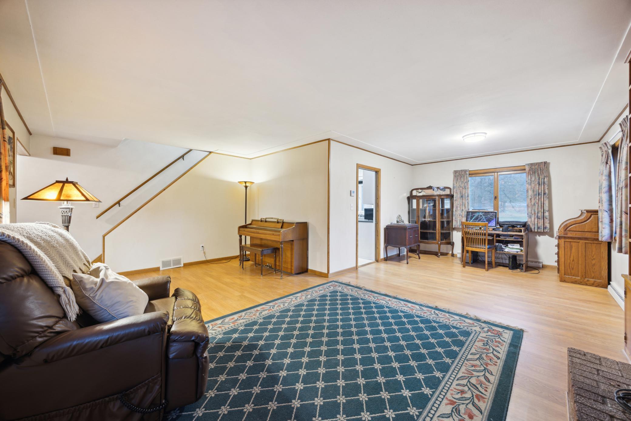 Large living room and formal dining area.