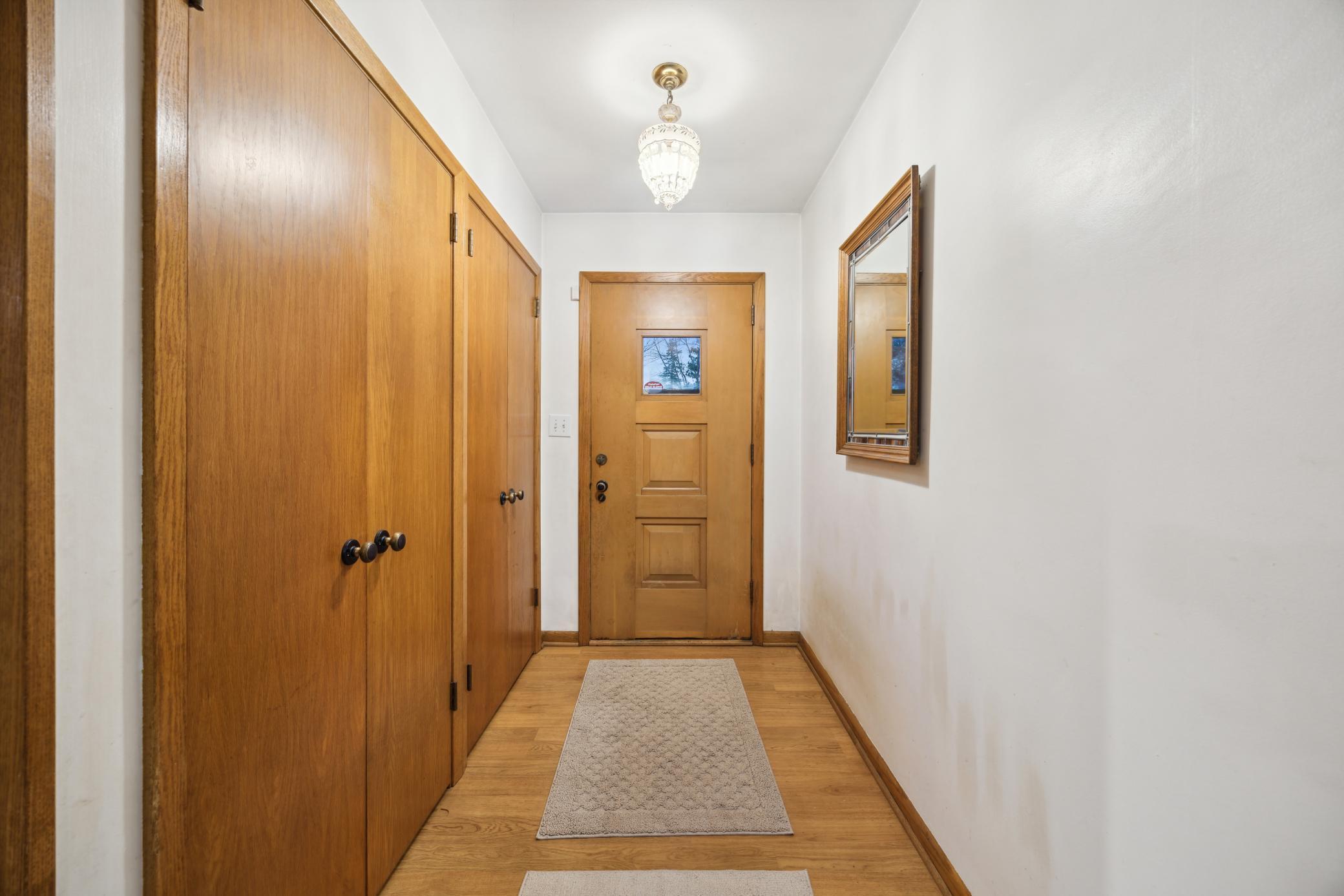 Spacious front entryway. There are double closets.