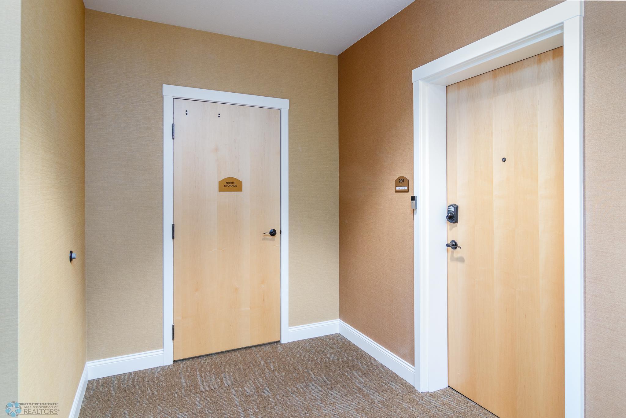 Entrance to unit