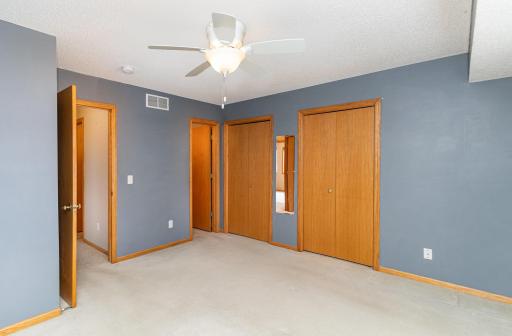 Primary bedroom connects to the walk through bathroom