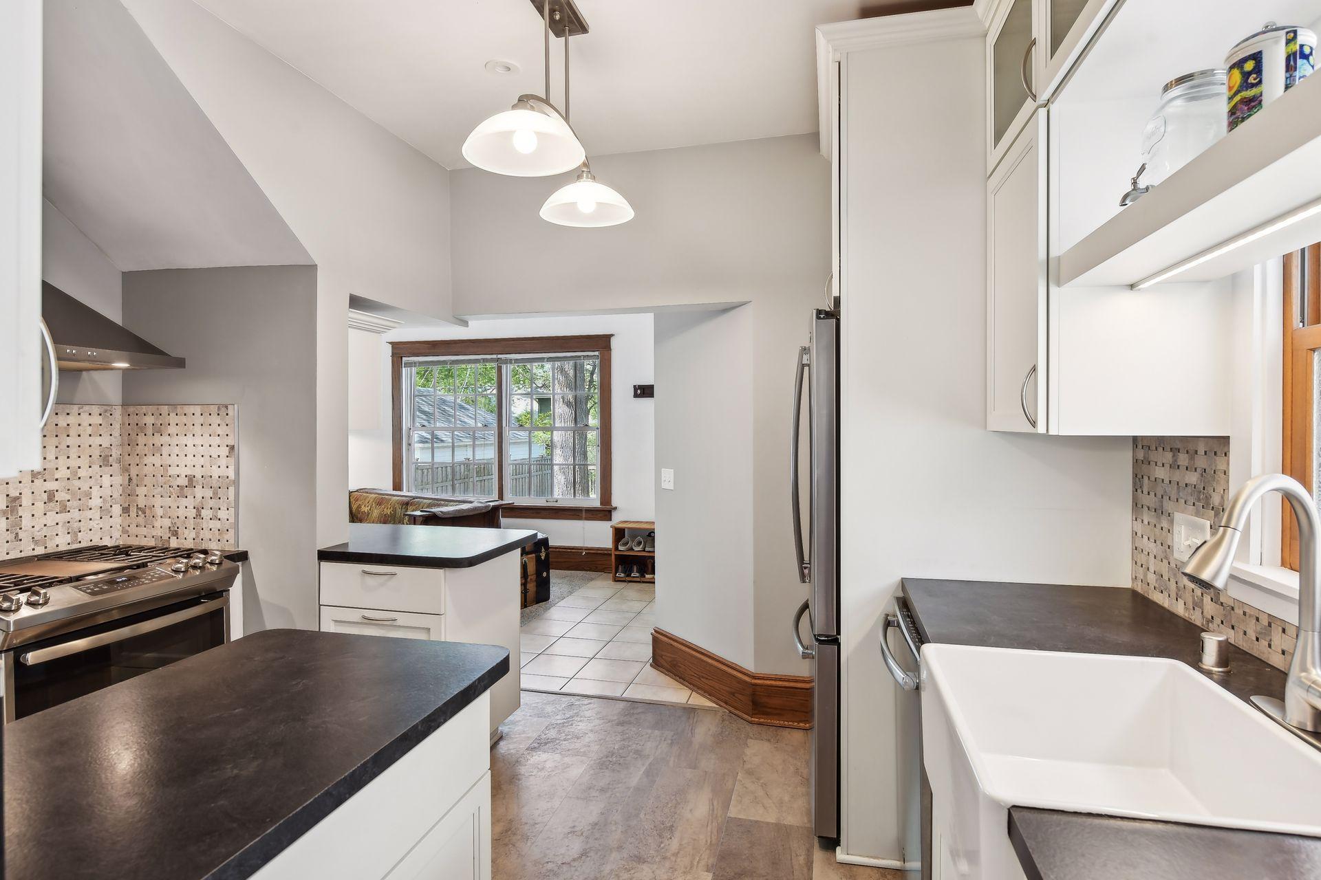 Easy access to the back door for bringing in groceries