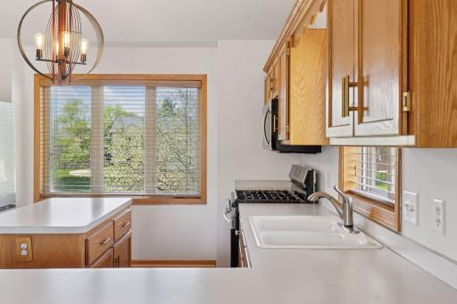 There's abundant natural light throughout the home