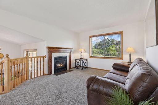 Keep it cozy in front of the gas fireplace