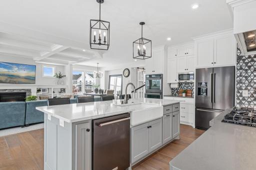 You'll love the oversized sink built into the island