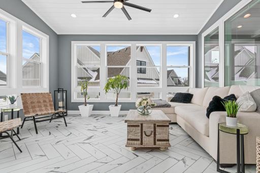 Newly addition sunroom offers additional space with a multitude of options! Warm up with your cup of coffee or have charcuterie and wine with friends