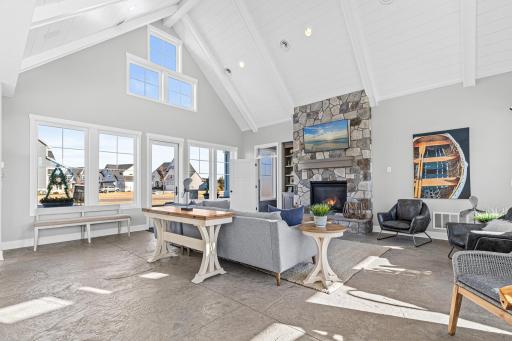 Inside the Neighborhood Clubhouse, great for parties, gatherings, book club, parties, etc.