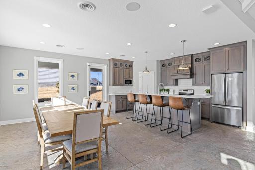 Inside the clubhouse, plenty of seating + full kitchen!