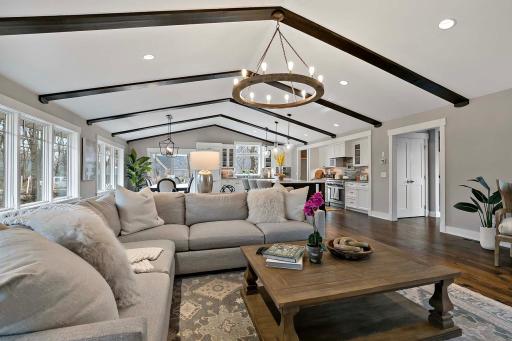 Expansive and open, this great room offers endless possibilities for family living and entertaining.