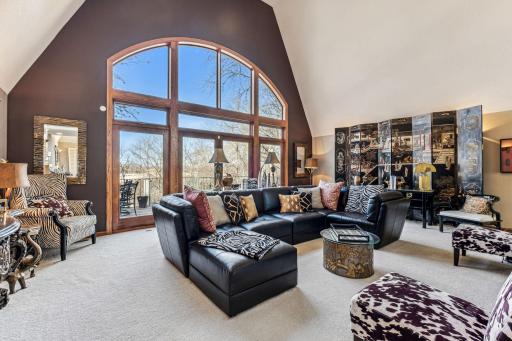 2 Story High Vaulted Ceilings with Huge Windows