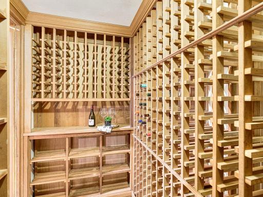 Bonus wine cellar with plenty of storage.