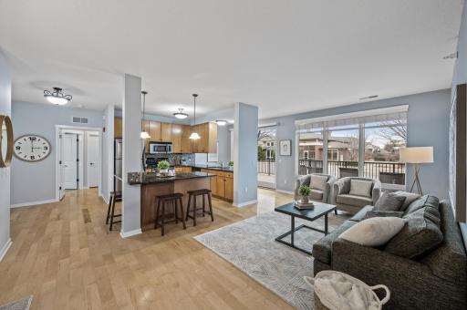 Living room & kitchen