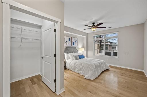 Primary bedroom & walk-in closet
