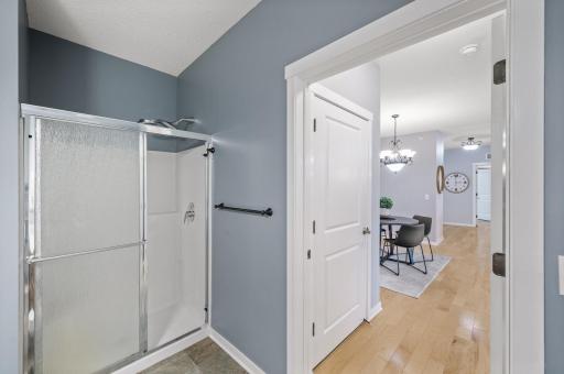 Walk-in shower in the 3/4 bath