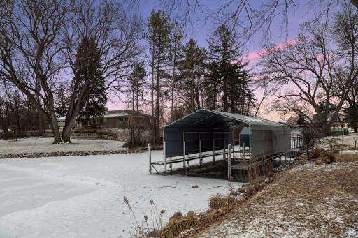 Nearly 90 ft. of waterfront including a 40 ft. permanent dock that remains year round. Hassle free!