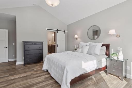 Barn door takes you into your spa like ensuite.