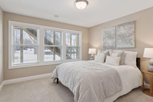 One of three lower level bedrooms.
