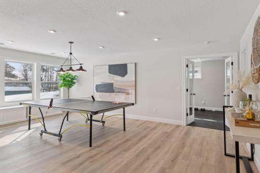 Rec space is perfect for ping pong or billiards.