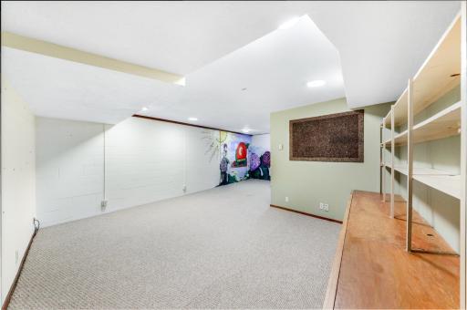 Large lower level room with many possibilities!
