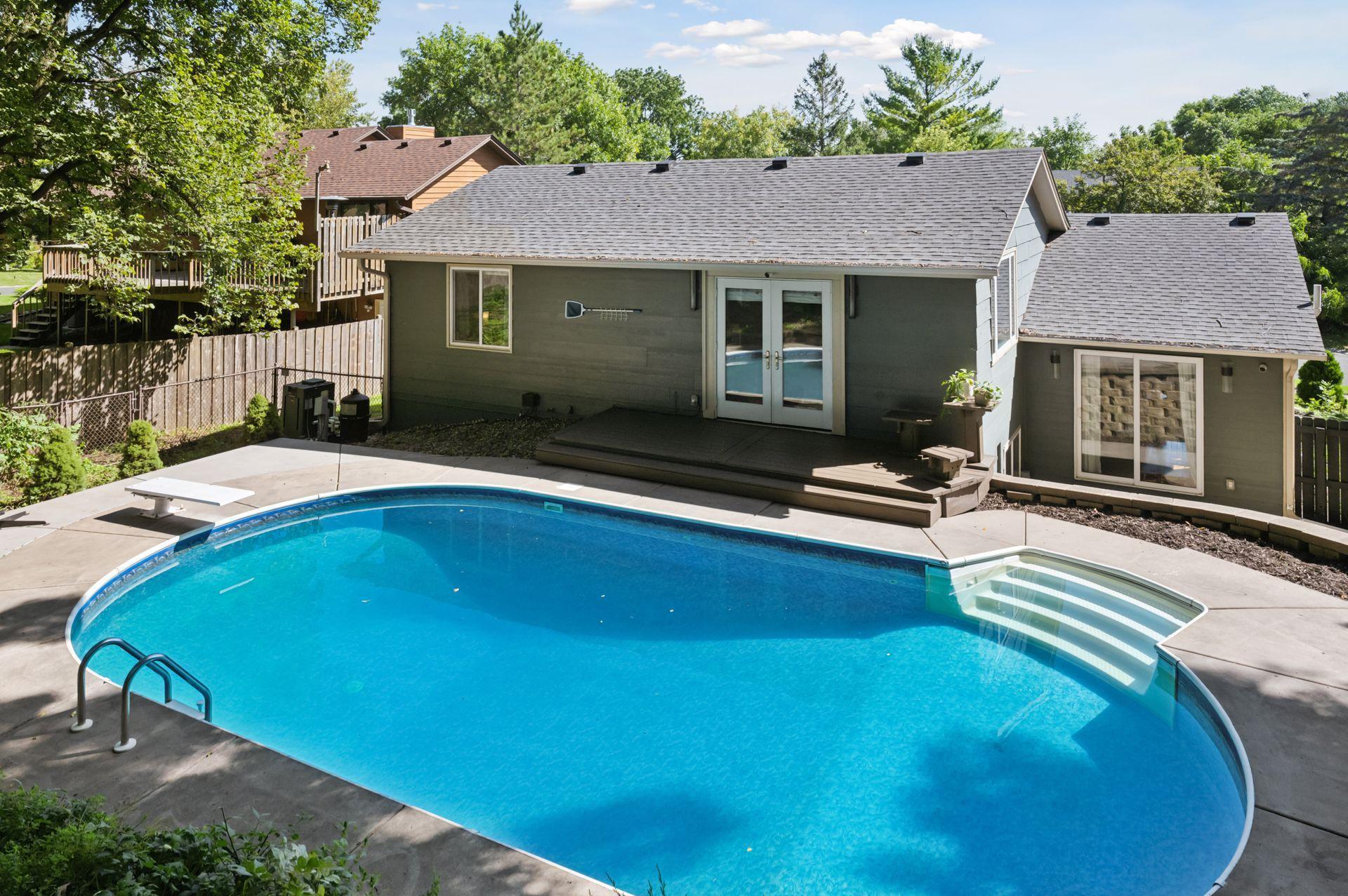 Beautiful landscape and inground pool