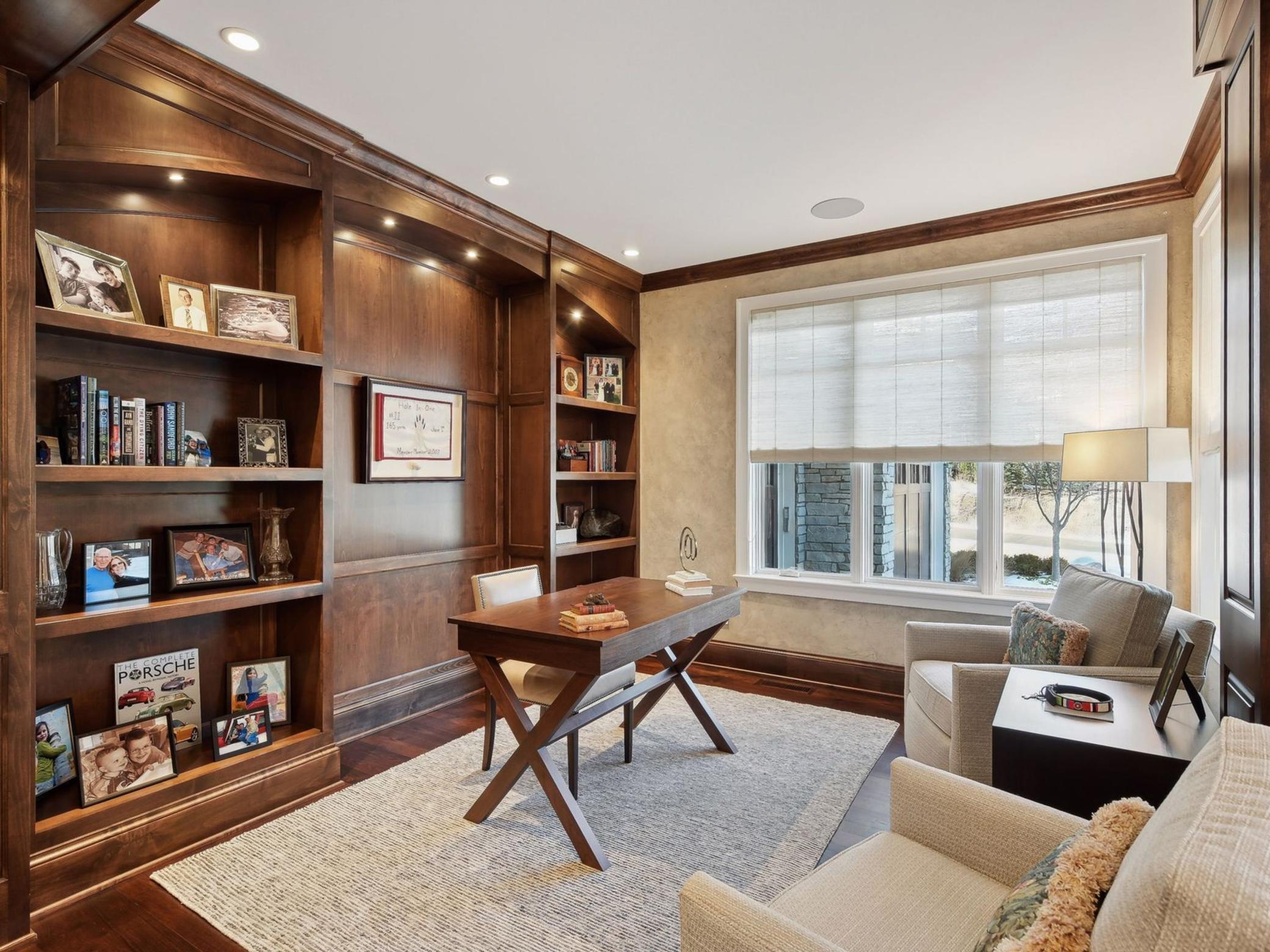 Fully paneled primary office