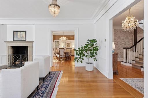 Wide doorways from formal living areas. Excellent spaces for entertaining and circulating through the main level.