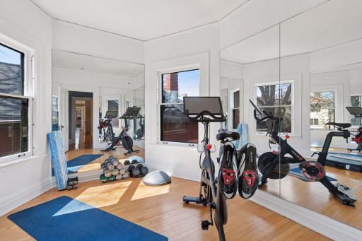 Fitness room on second level. Also a great potential den or office.