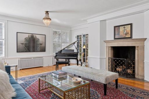 French doors from living room provide garden access.