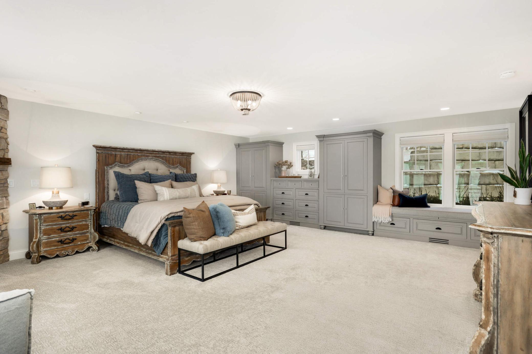 Another view of master with the built ins