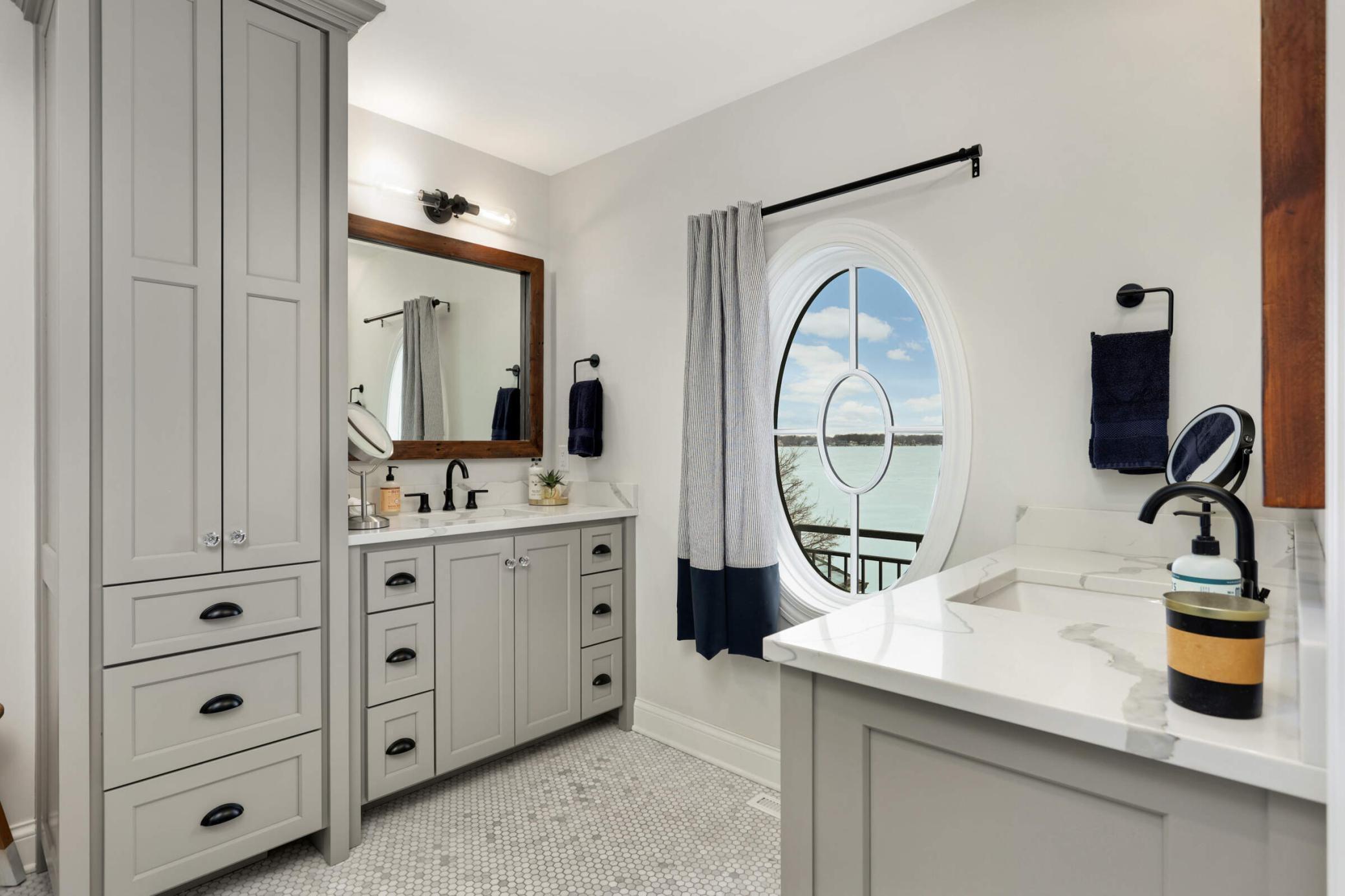 Really fun over window in master bath