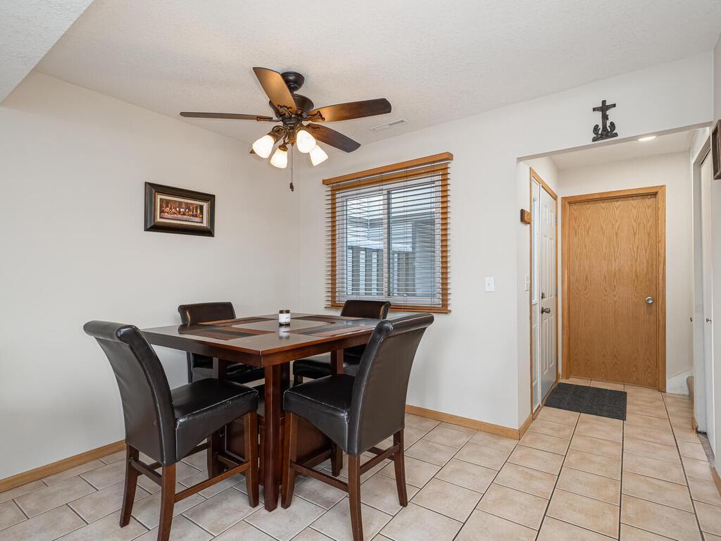 Spacious dining area