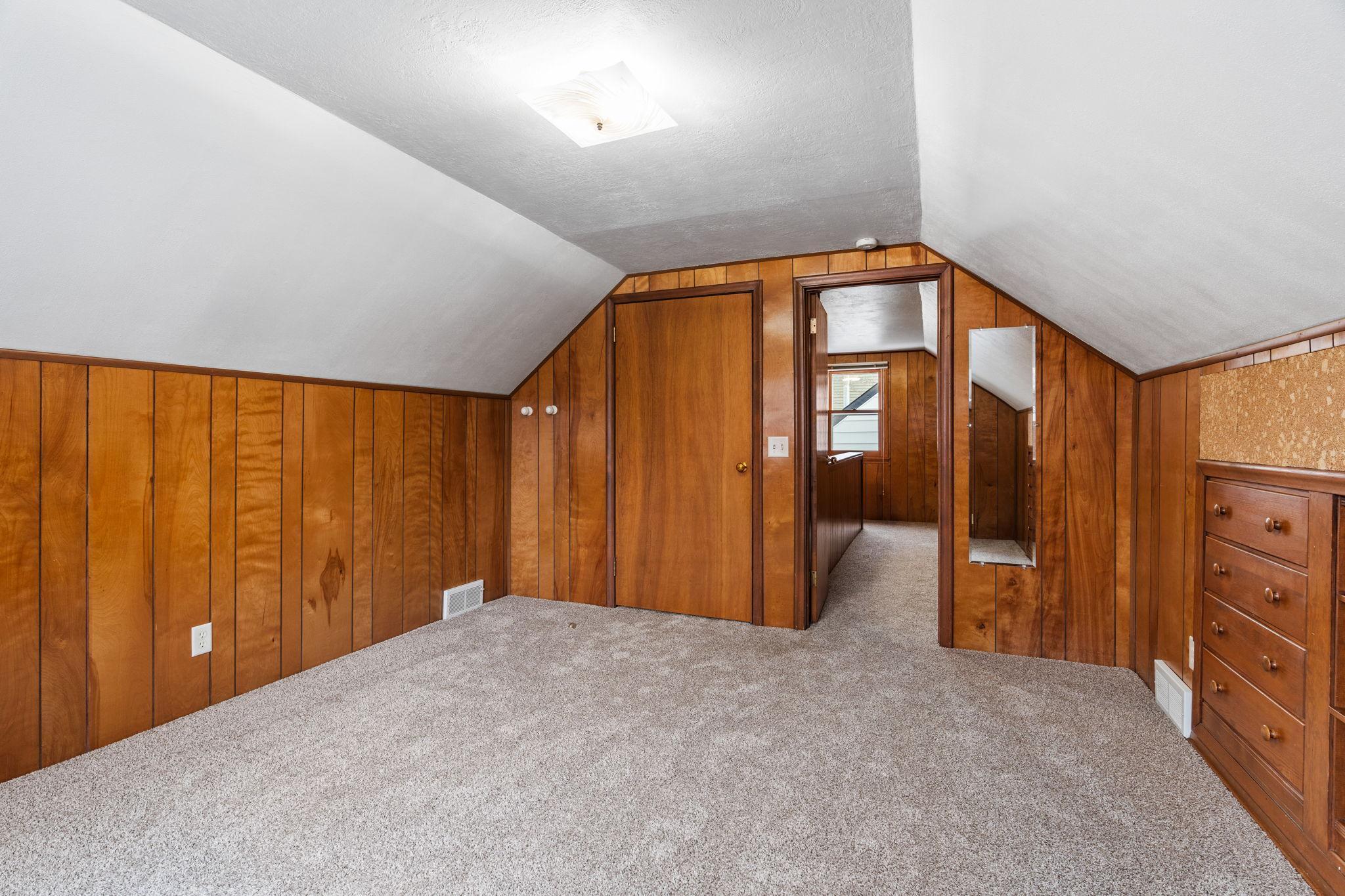 Upper floor primary bedroom with huge closet!