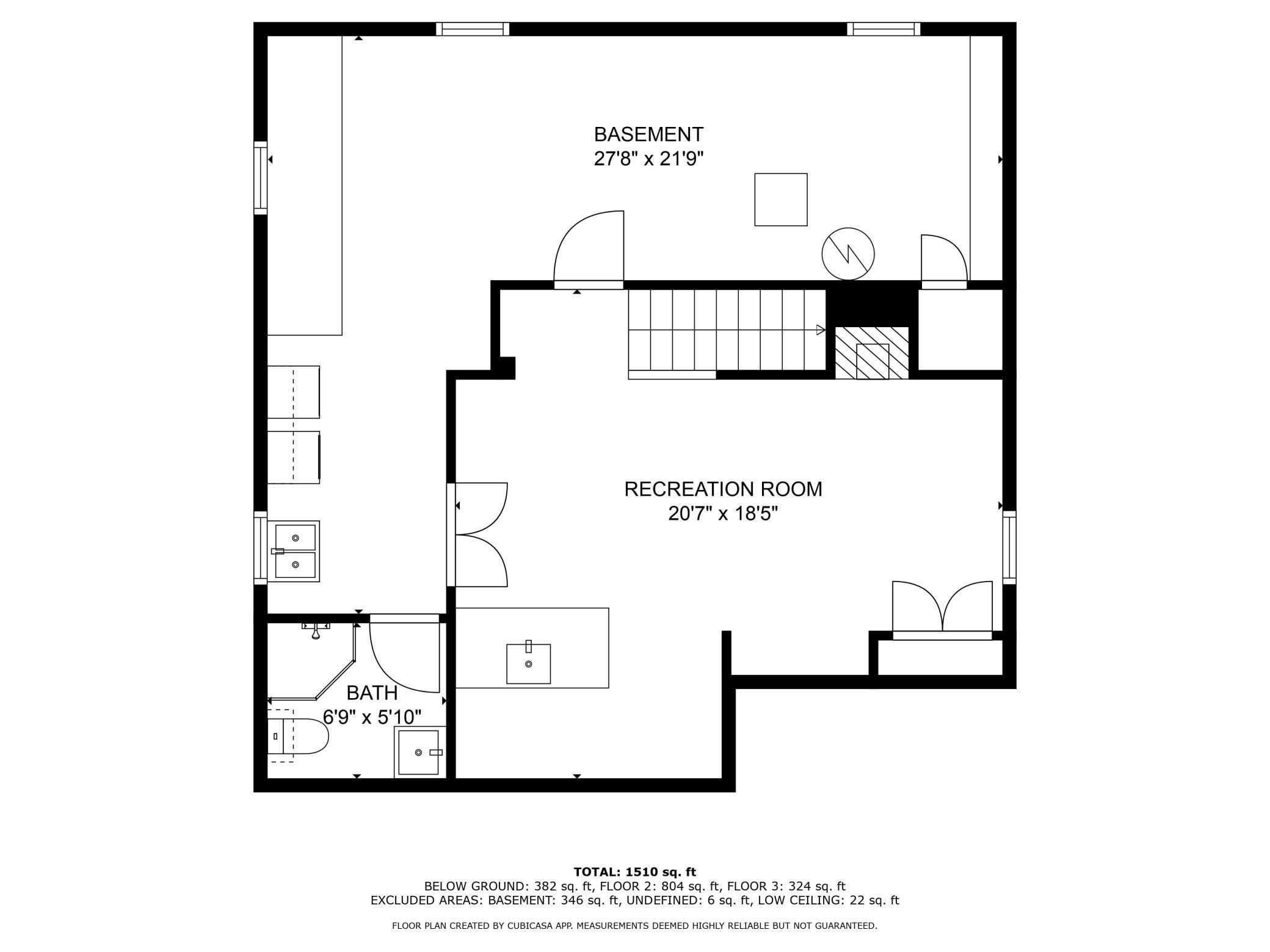 Lower level floorplan.