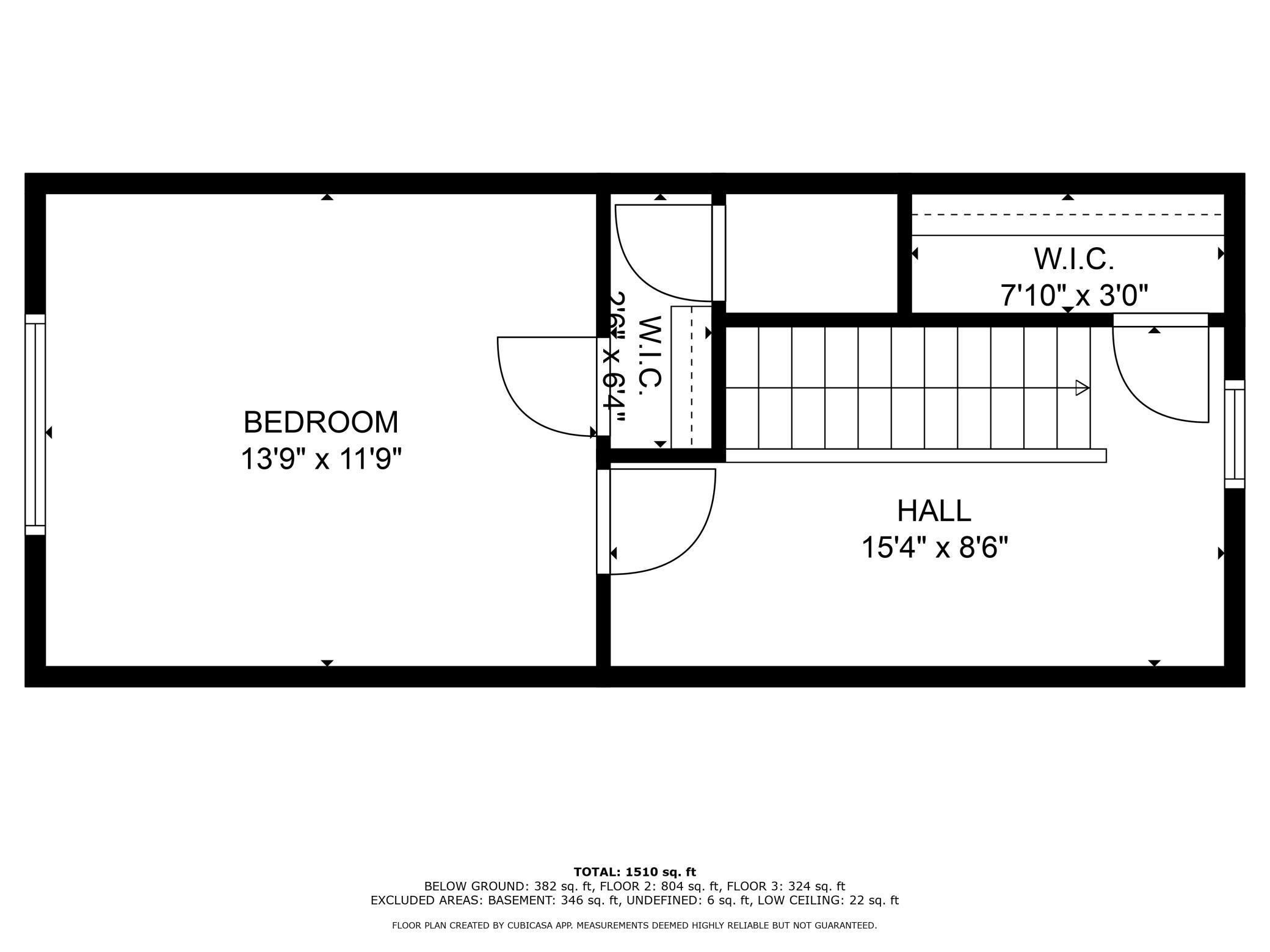 Upper level floorplan.