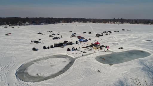 Another great event the lake association does is their Ice Day on the lake in February with tons of ice themed games and a fishing contest. Ice golf, skating, Curling, Bean Bags, tons of fun to be had.