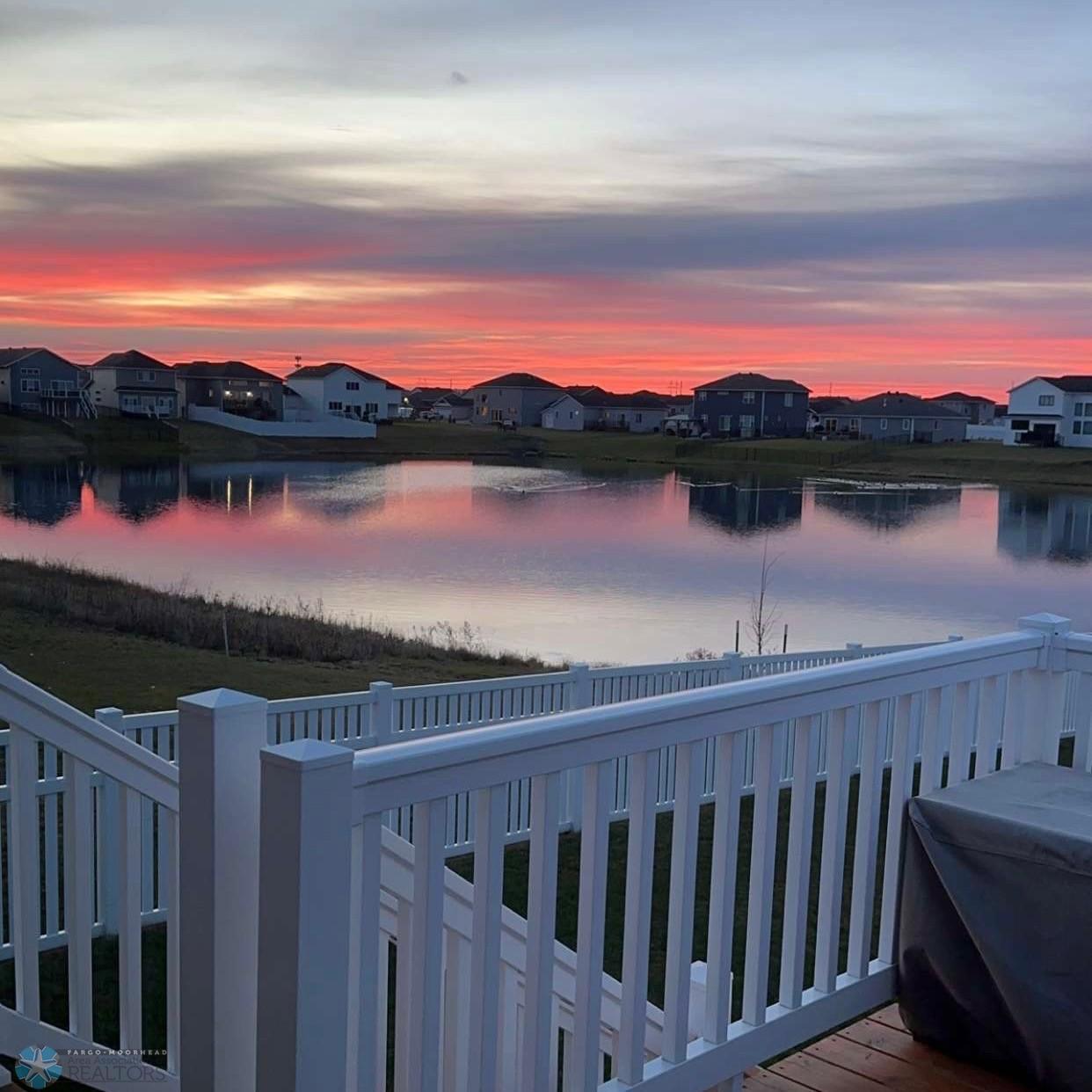 Sunset pond view - summer