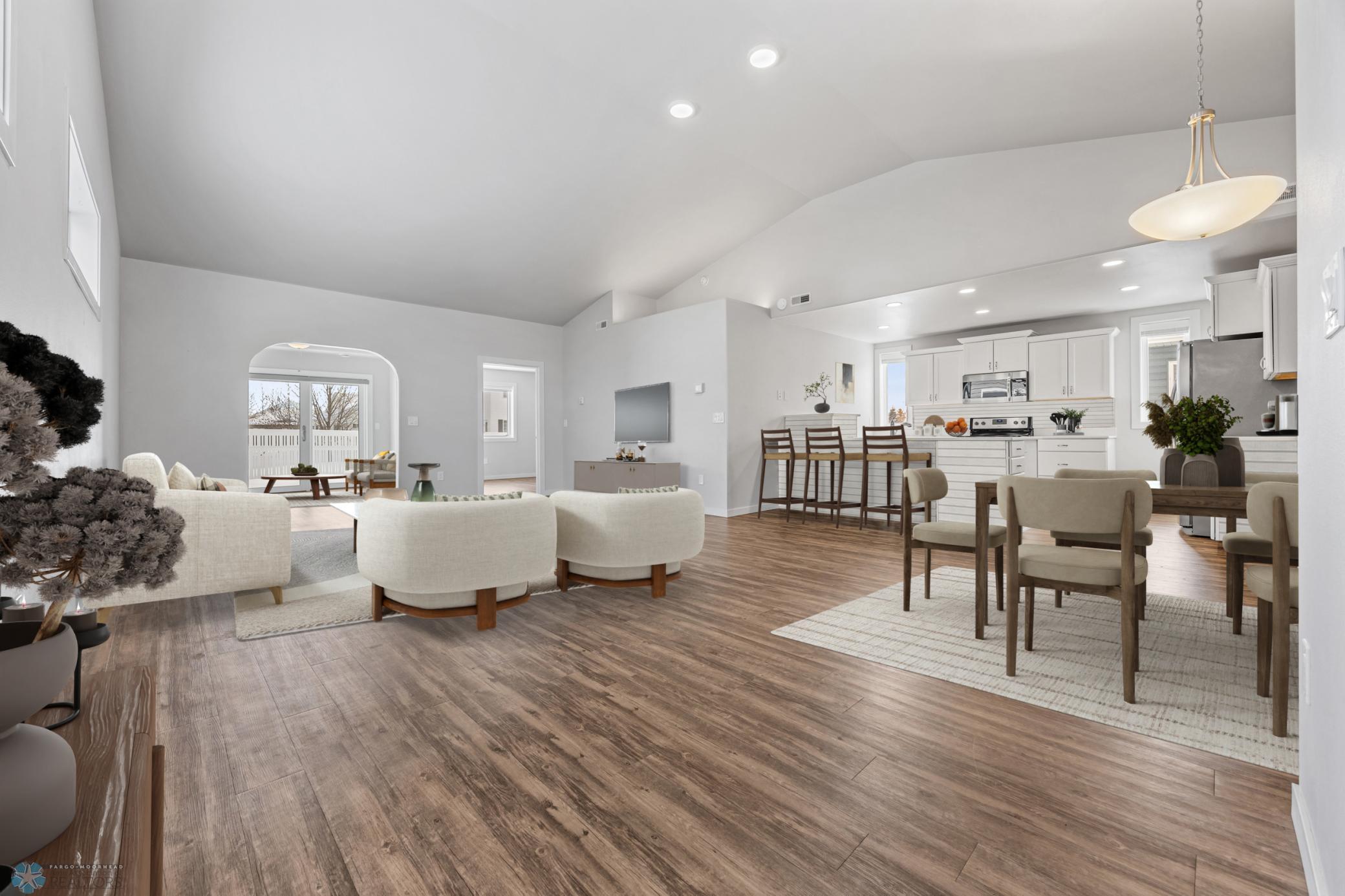 VIRTUALLY STAGED: Living, Dining, Kitchen