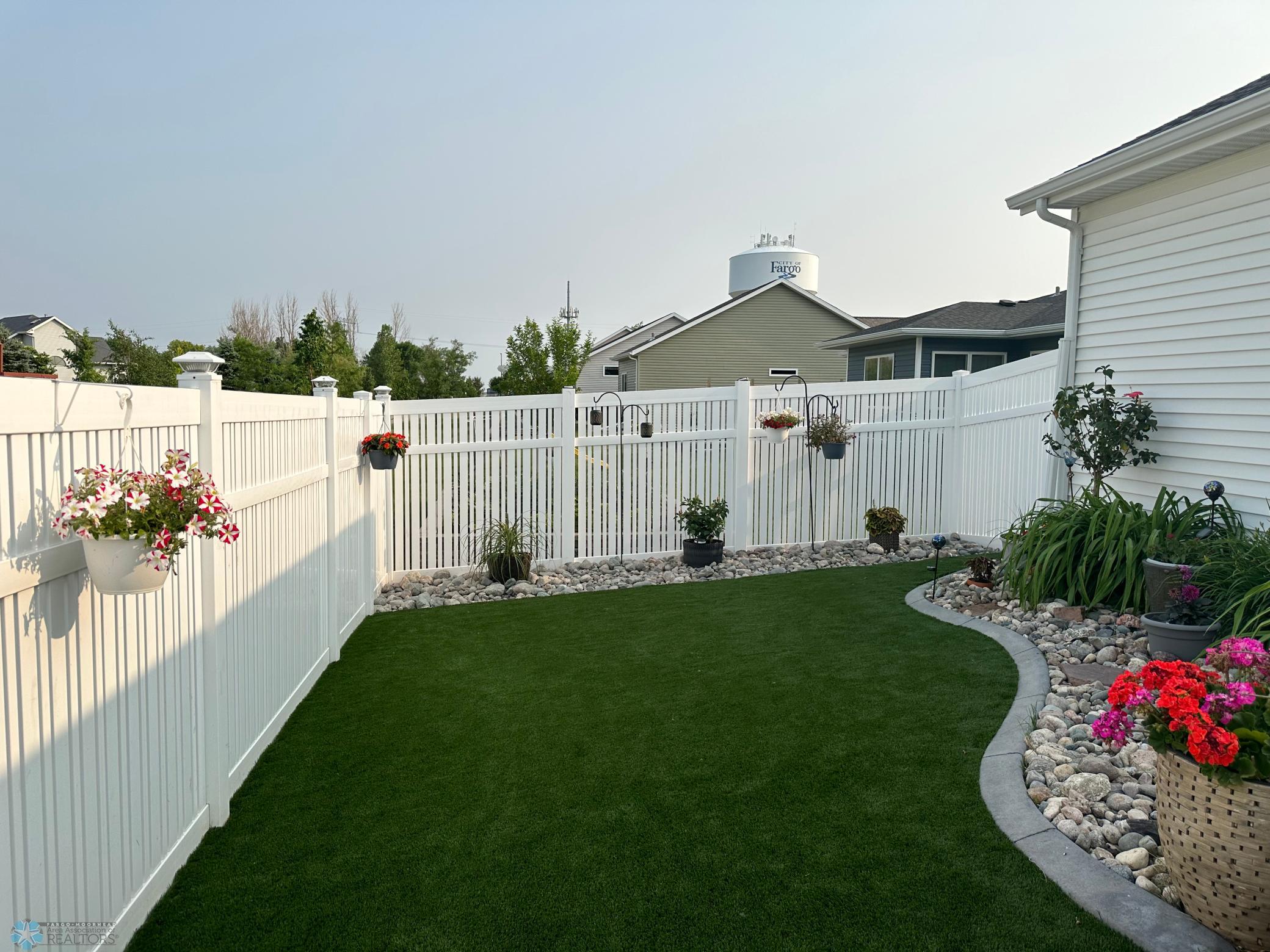 Back yard turf! And concrete curb edging.