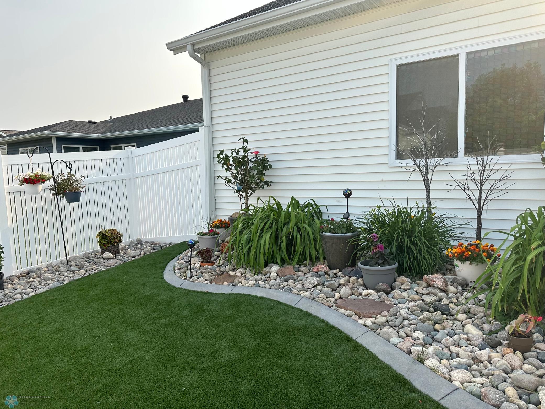 Back yard turf! And concrete curb edging