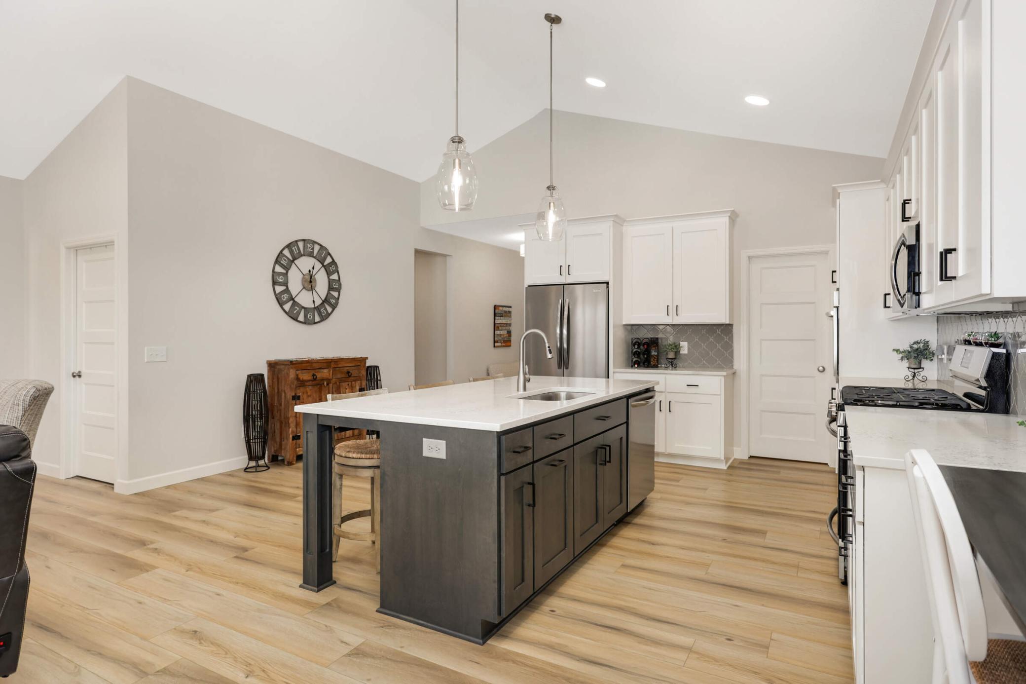 Spacious island, perfect for meal prep, casual dining, or entertaining