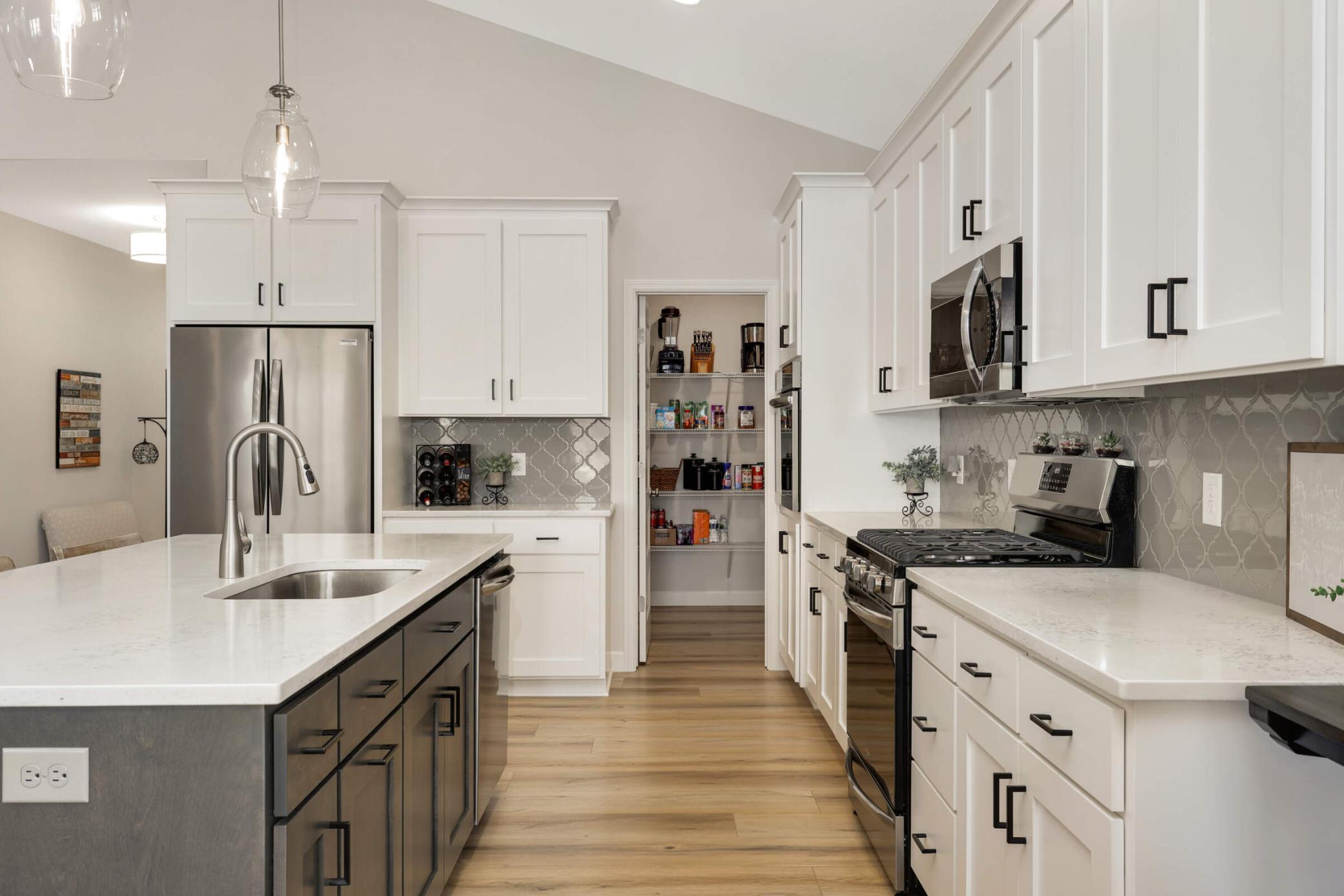 Extensive counter space and extra oven for the chef