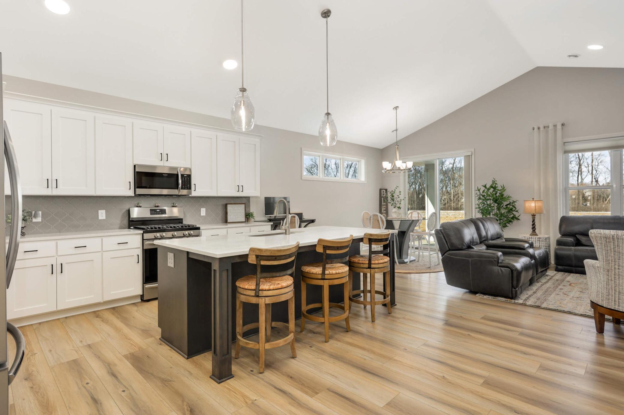 home is finished with soft, neutral paint colors that create a warm, inviting atmosphere.