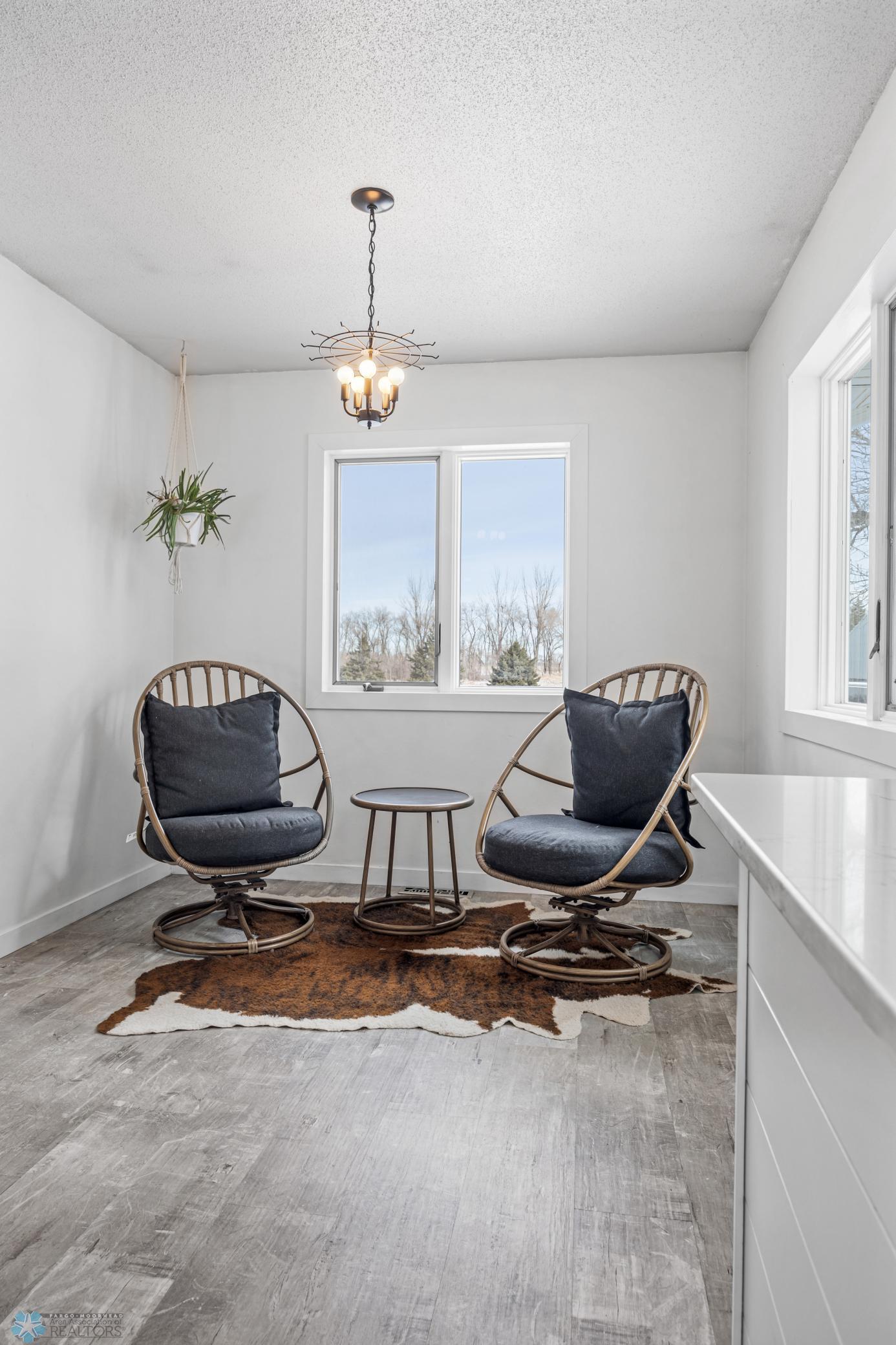 Breakfast nook, or sitting area, just off the kitchen