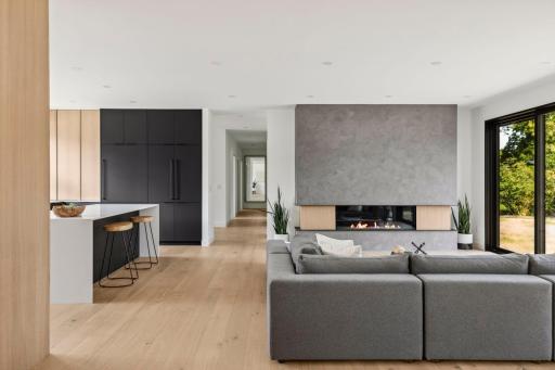 The main floor also has space for laundry in the main hallway leading to the bedrooms