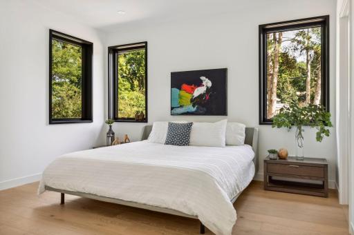 Inviting primary suite with walk in closet